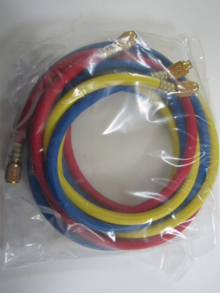 Шланг заправочный 120 см (компл. 3 шт.)  600 Psi (41 бар) R12, R22, R134, 404, 407, 507